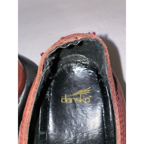 Dansko Women Red Leather Mary Jane Comfort Shoe Size 39 - Picture 14 of 16